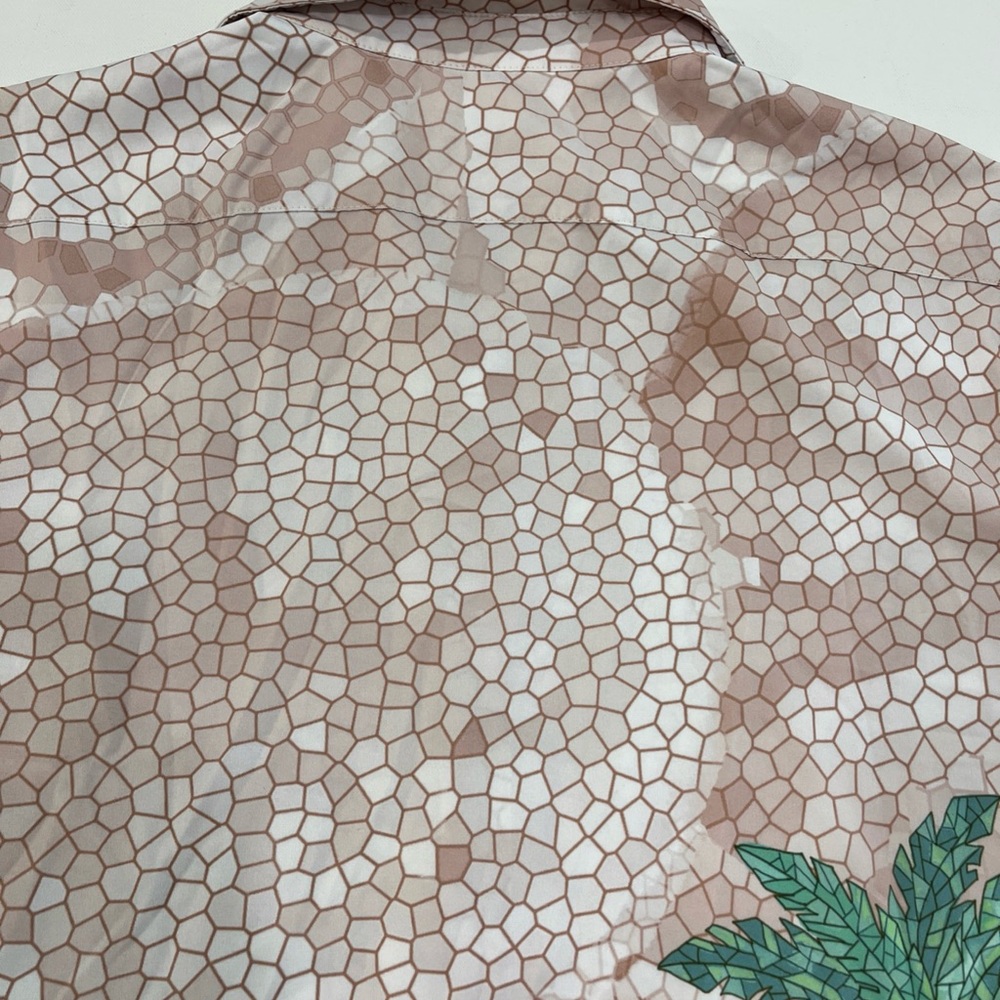 Mavrans Shirt Short Sleeve Button Print Flamingos Tropical Hawaii Mens Large - Picture 13 of 13